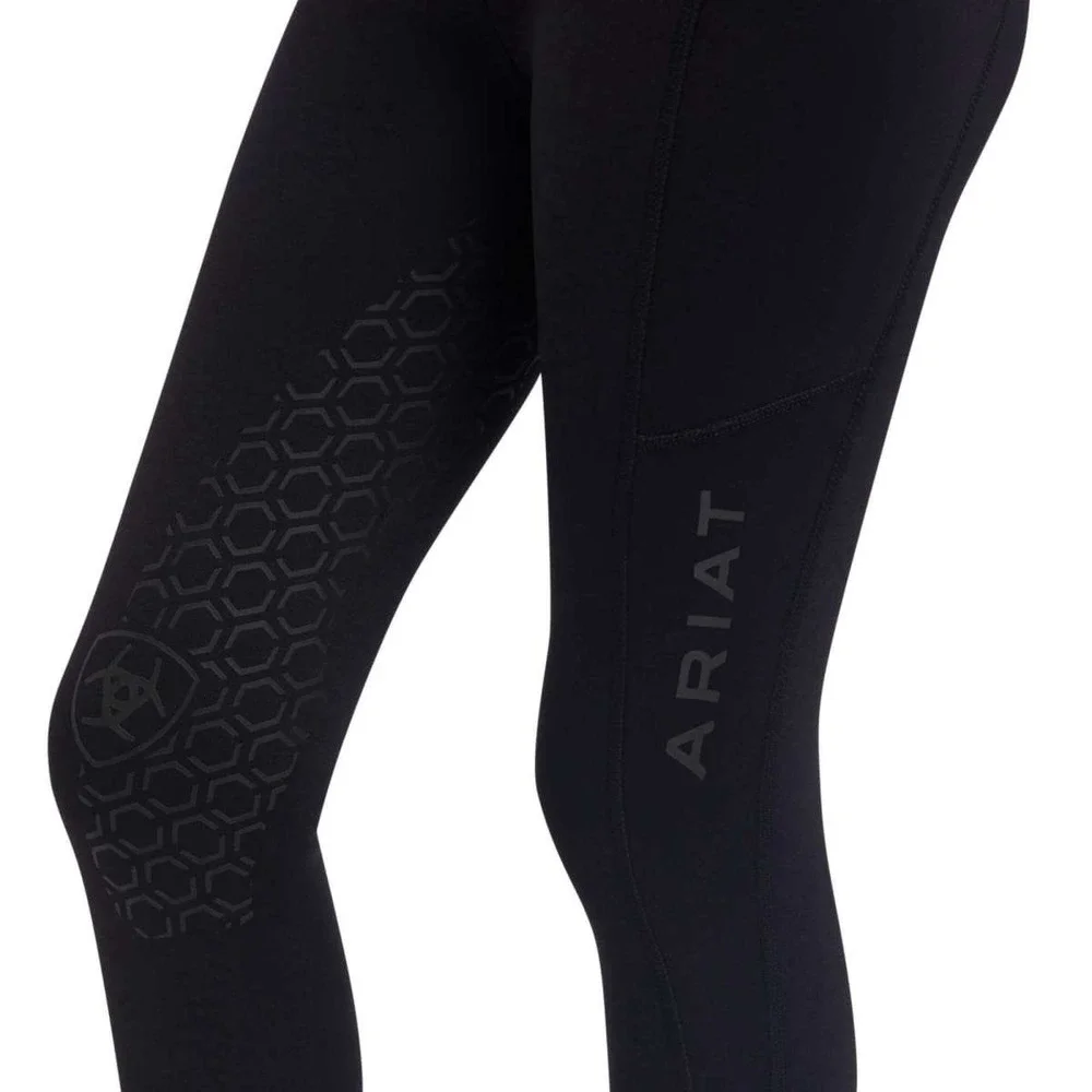 Ariat Youth Girls EOS Knee Patch Tights Navy Blue Riding Leggings Size Medium 10
